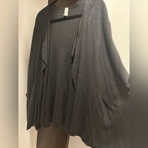 Lululemon Charcoal Open Front Poncho/Shrug